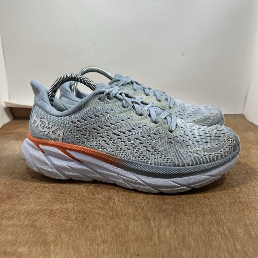 Hoka One One Clifton 8 Women Size 9 Blue Running Shoes